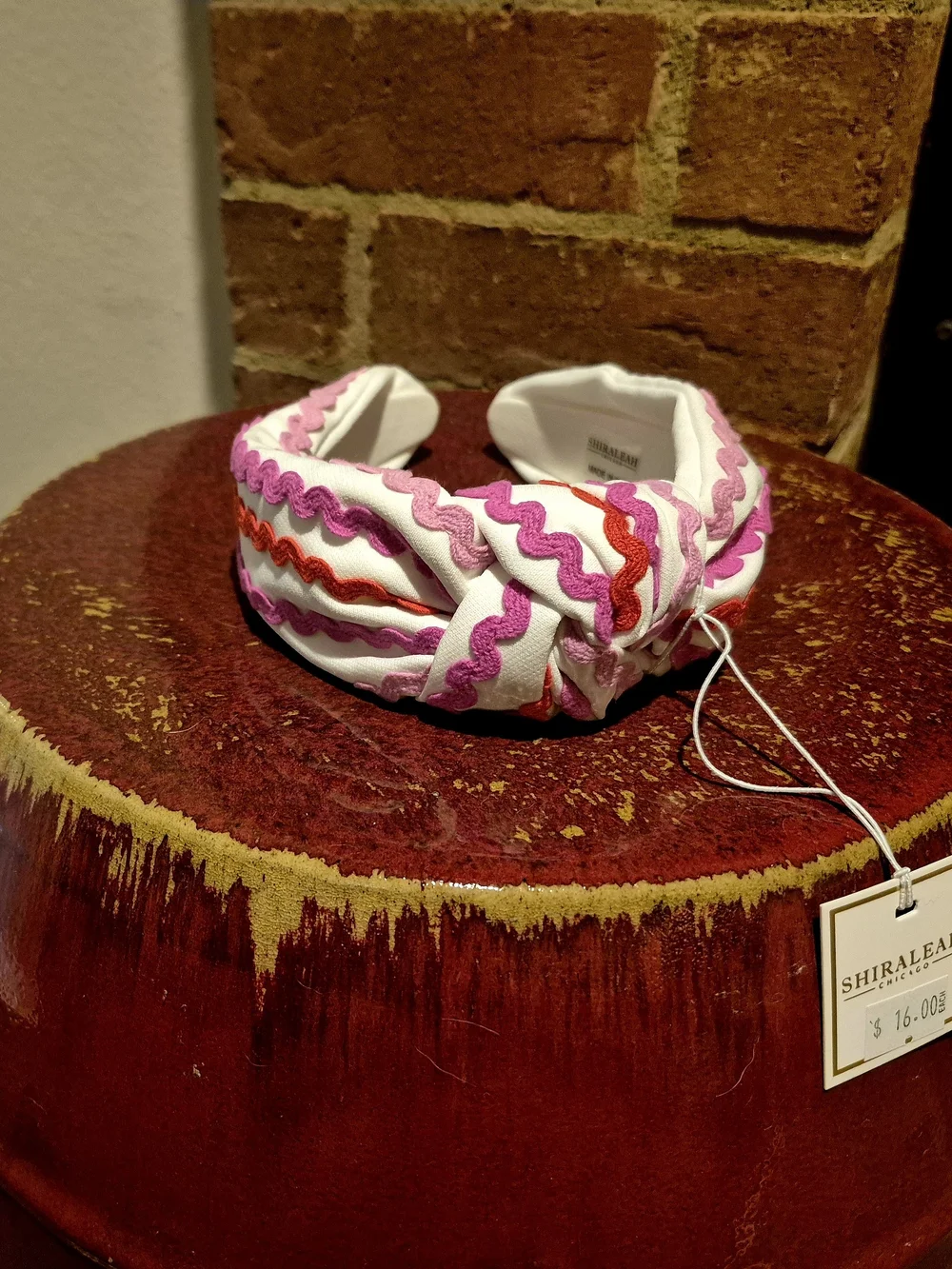 *NWT* Shiraleah Pink & Cream Wavy Trim - Boho, Padded Headband